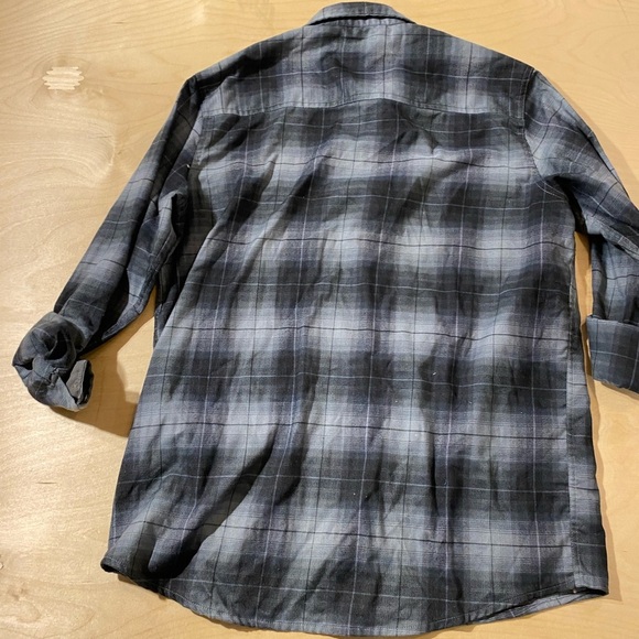 Swiss Tech Gray Plaid Button-Up Shirt Medium (38-40) (JH) - Picture 10 of 13